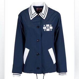 Kenzo Dark Blue and White Logo Jacket